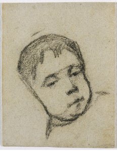 子供の頃のエミール・ゴーギャン、枕の頭 作： Paul Gauguin