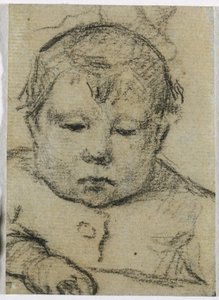 子供の頃のエミール・ゴーギャン、右手前 作： Paul Gauguin