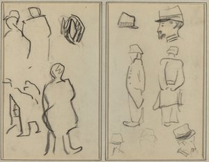 フィギュア研究; 兵士の研究 [裏面] 作： Paul Gauguin