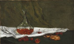 フランス語  セリーズ・エ・カラフォン サクランボとカラフェ 作： ポール・ゴーギャン