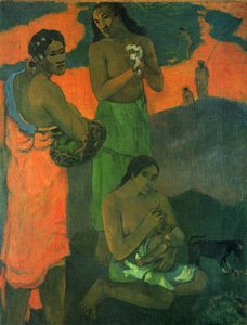 フランス語：Femmes sur le bord de la mer, ou Maternité I 海辺の女たち（母性 I） 作： ポール・ゴーギャン