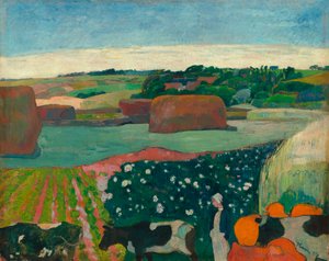 ブルターニュの干し草 作： Paul Gauguin