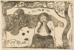 ヒューマン・ソロウ・ミゼレス・ヒューマイン、1895年以降。 作： Paul Gauguin
