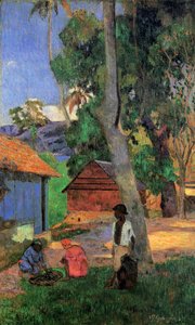 マルティニーク島の小屋、1887 作： Paul Gauguin