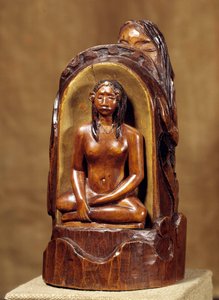 真珠の偶像 ポール・ゴーギャン（1848-1903）の木彫、金、真珠。1892-1893年日。0.23x0.12x0.11 m パリ、オルセー美術館 作： Paul Gauguin
