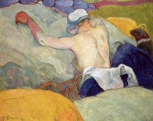 暑さの中、または豚、1888 作： Paul Gauguin