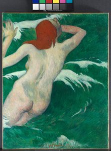 波の中、1889 作： Paul Gauguin