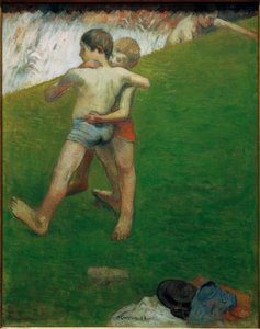 若いレスラー-ブルターニュ 作： Paul Gauguin