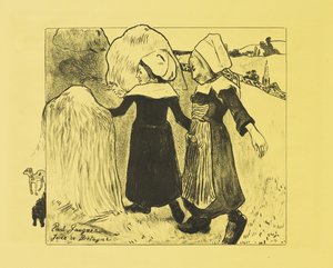 1889年ブルターニュの喜び 作： Paul Gauguin