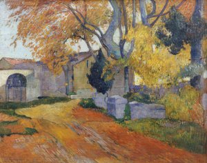 L&39;Allee des Alyscamps（キャンバスに油彩） 作： Paul Gauguin