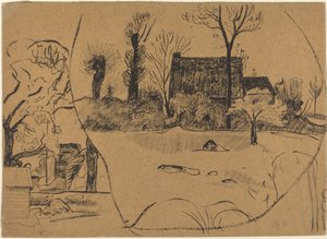 ポンタヴァンの風景 作： Paul Gauguin