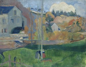ブルターニュの風景。デビッドミル 作： Paul Gauguin