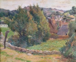 ポンタヴェンの風景 作： Paul Gauguin