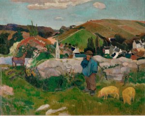 ブルターニュの風景 作： Paul Gauguin