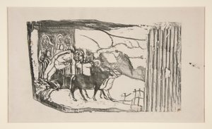 Le Calvaire Breton [ブルターニュの道端の神社] 作： Paul Gauguin