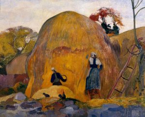黄色の石臼または金髪の収穫 作： Paul Gauguin
