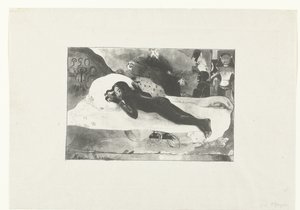 嘘つき少女と亡霊 死者の霊に見られる Manao tupapau (オブジェクトのタイトル) 作： Paul Gauguin
