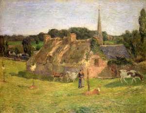 ロリションのフィールドとポンタヴェン教会、1886 作： Paul Gauguin