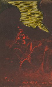 Mahna no Varua Ino The Demon Speaks [裏面]、18941895. 作： Paul Gauguin