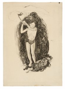 斧を持つ男 作： Paul Gauguin