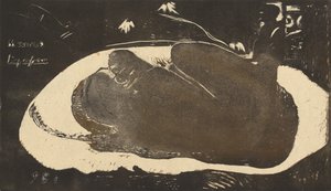 マナオ・トゥパパウ 彼女は幽霊に悩まされている、1893-1894年。 作： Paul Gauguin