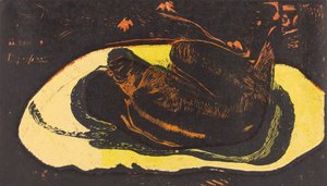 Manao Tupapau 彼女は幽霊に悩まされている、18941895. 作： Paul Gauguin
