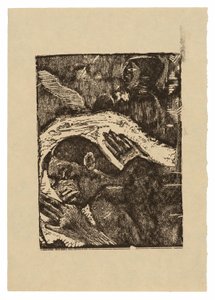 Manao tupapau (彼女は幽霊のことを考える、または幽霊は彼女のことを考える) 作： Paul Gauguin