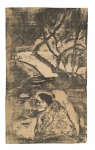 森のマオリの女 作： Paul Gauguin