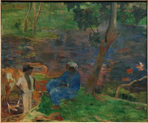 マルティニーク（池の岸で） 作： Paul Gauguin