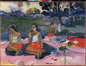 ""Nave Nave Moe" (聖なる春: 甘い夢) Paul Gauguin (1848-1903) (ポスト印象派) による絵画 1894 Dim. 73x98 cm サンクトペテルブルク、エルミタージュ美術館 作： Paul Gauguin