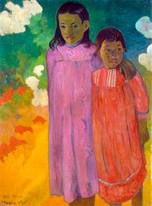 ピティティエナ、2人の姉妹、1892年。 作： Paul Gauguin