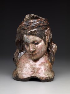 Mmeの肖像画の花瓶。シェフネッケル、1889-90年頃（釉薬をかけた石器） 作： Paul Gauguin