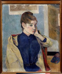 マドレーヌ・ベルナールの肖像 ポール・ゴーギャン（1848-1903）の絵画 1888年 太陽。0.72 x 0.58 m. グルノーブル美術博物館 作： Paul Gauguin