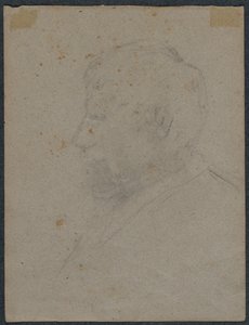 男の横顔の胸像（裏面） 作： Paul Gauguin