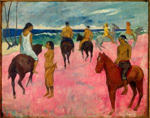 ビーチでのライダー、1902 作： Paul Gauguin