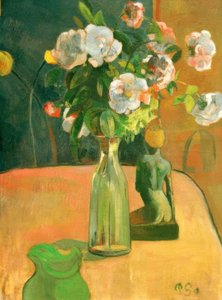 バラと小像 作： Paul Gauguin