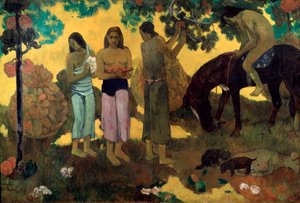 ルーペルーペフルーツギャザリング、1899年。 作： Paul Gauguin
