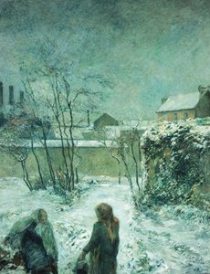 雪、カーセルロード、1883 作： Paul Gauguin