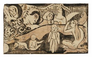 後期木版画集より「愛すれば幸せになれる」 作： Paul Gauguin
