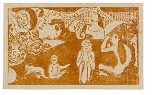 後期木版画集より「愛すれば幸せになれる」 作： Paul Gauguin