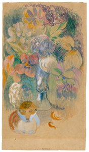 猫のある静物 作： Paul Gauguin