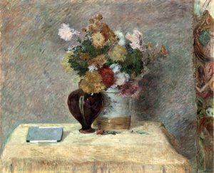 花のある静物。 作： Paul Gauguin
