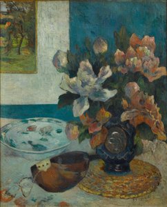 マンドリンのある静物、1885年。 作： Paul Gauguin