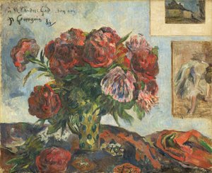 牡丹のある静物 作： Paul Gauguin