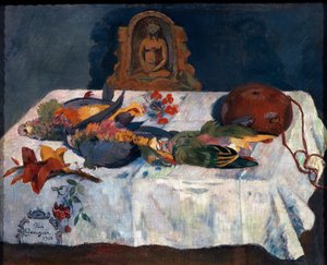 オウムのいる静物、1902。 作： Paul Gauguin