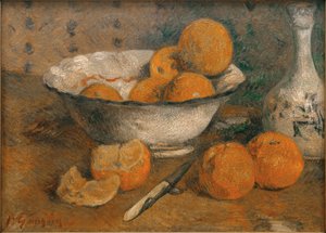 オランジュのある静物画 作： Paul Gauguin