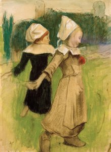 学習対象：ブルトンの女の子のダンス、ポン-エイヴン） 作： Paul Gauguin