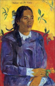 タヒチ：花を持つ女性、ポール・ゴーギャン（1891） 作： Paul Gauguin