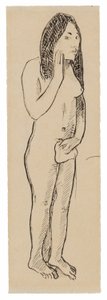 タヒチのイブ (絵画 Parau ne te varuaino に関連) (直訳); 碑文の断片 (Caiier pour Aline に関連) (裏面) 作： Paul Gauguin