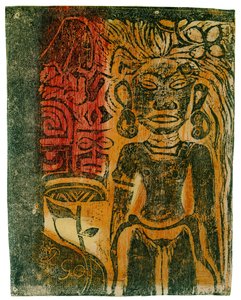 タヒチアンアイドル、1894-1895年。 作： Paul Gauguin